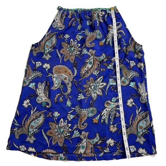 LOFT by ANN TAYLOR Women’s Petite Blue Paisley Halter Tank Top - Small Petite - Picture 10 of 11